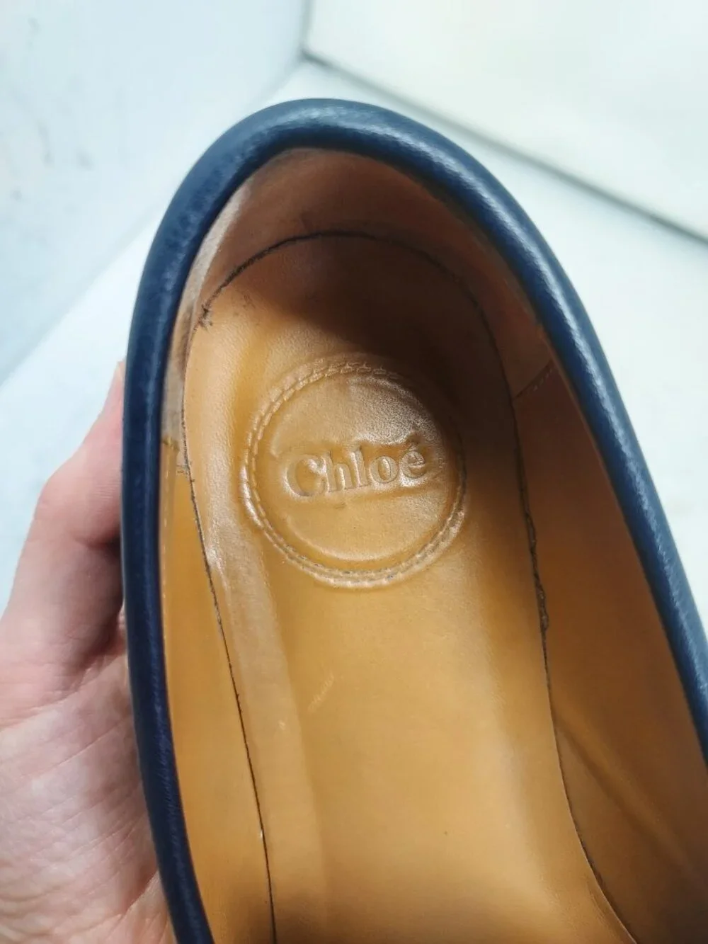 Chloe Blue WOMENS Marcie Hardware Loafer